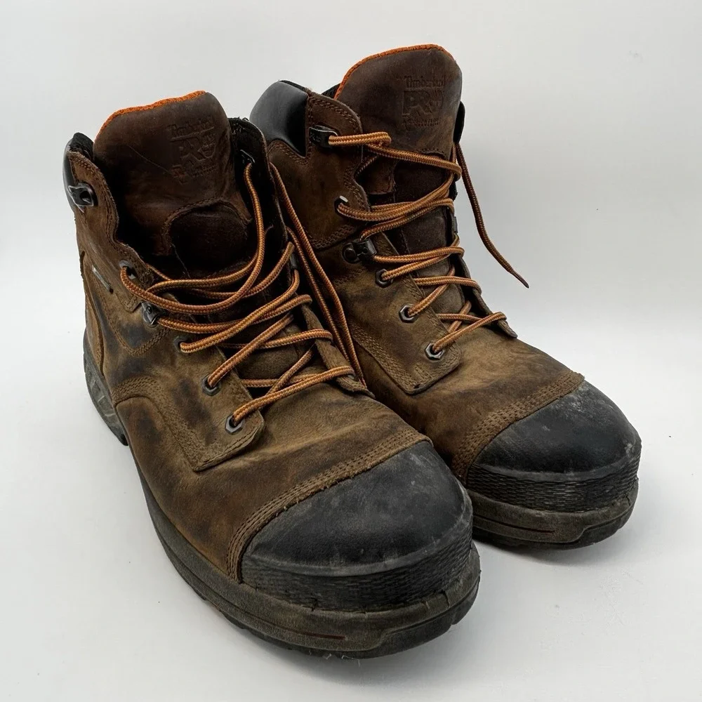 Timberland PRO Helix HD 6in Composite Toe Waterproof Boots Mens Size 13 W Brown